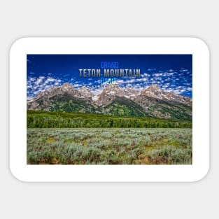 Grand Teton Mountain Range Sticker